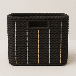 Handmade Raffia Baskets – Black thumbnail 2