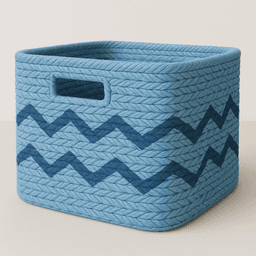 Handmade Raffia Baskets – Blue thumbnail 2