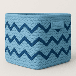 Handmade Raffia Baskets – Blue thumbnail 3