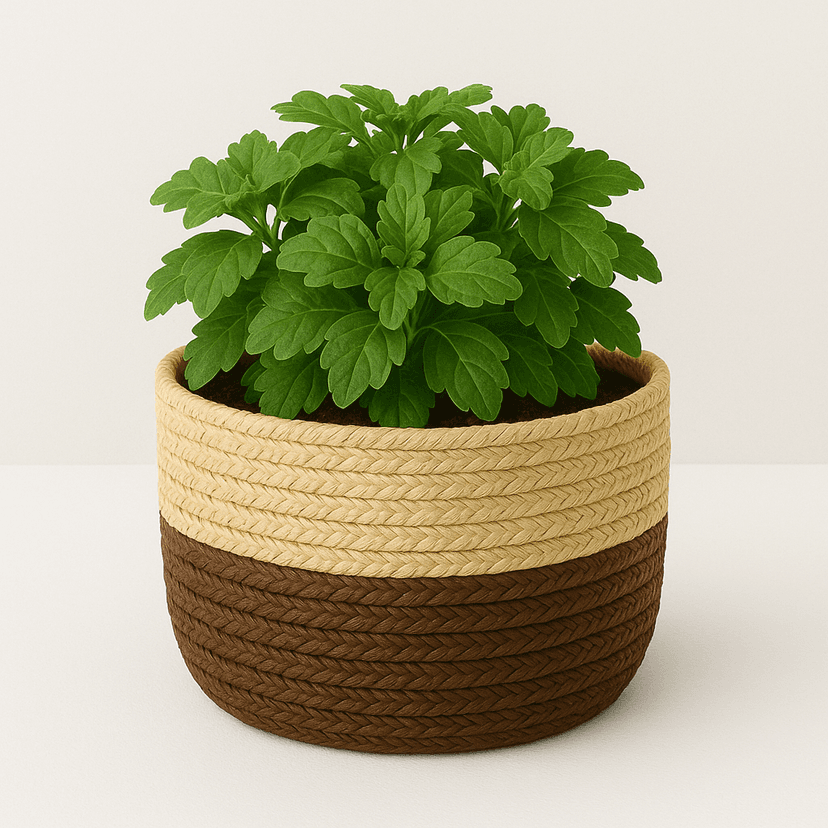 Handwoven Raffia Plant Pots – Natural & Sustainable Planters in Beige & Natural Brown
