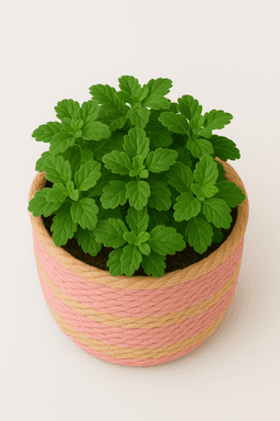 Handwoven Raffia Plant Pots – Natural & Sustainable Planters in Light Pink thumbnail 3
