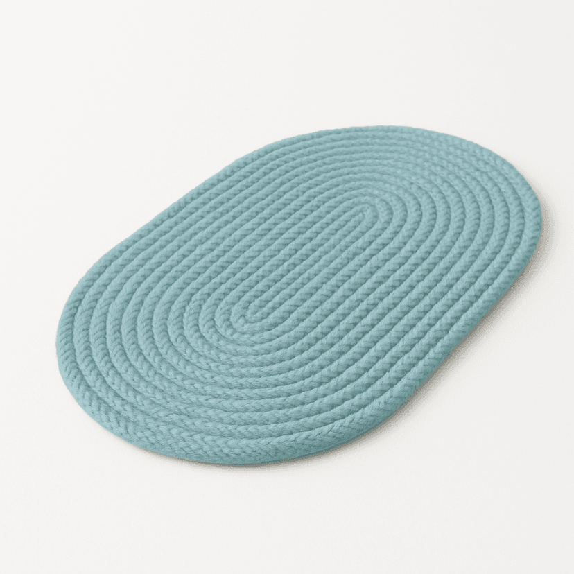Raffia Rugs – Handmade Natural & Eco-Friendly Flooring in Light Blue