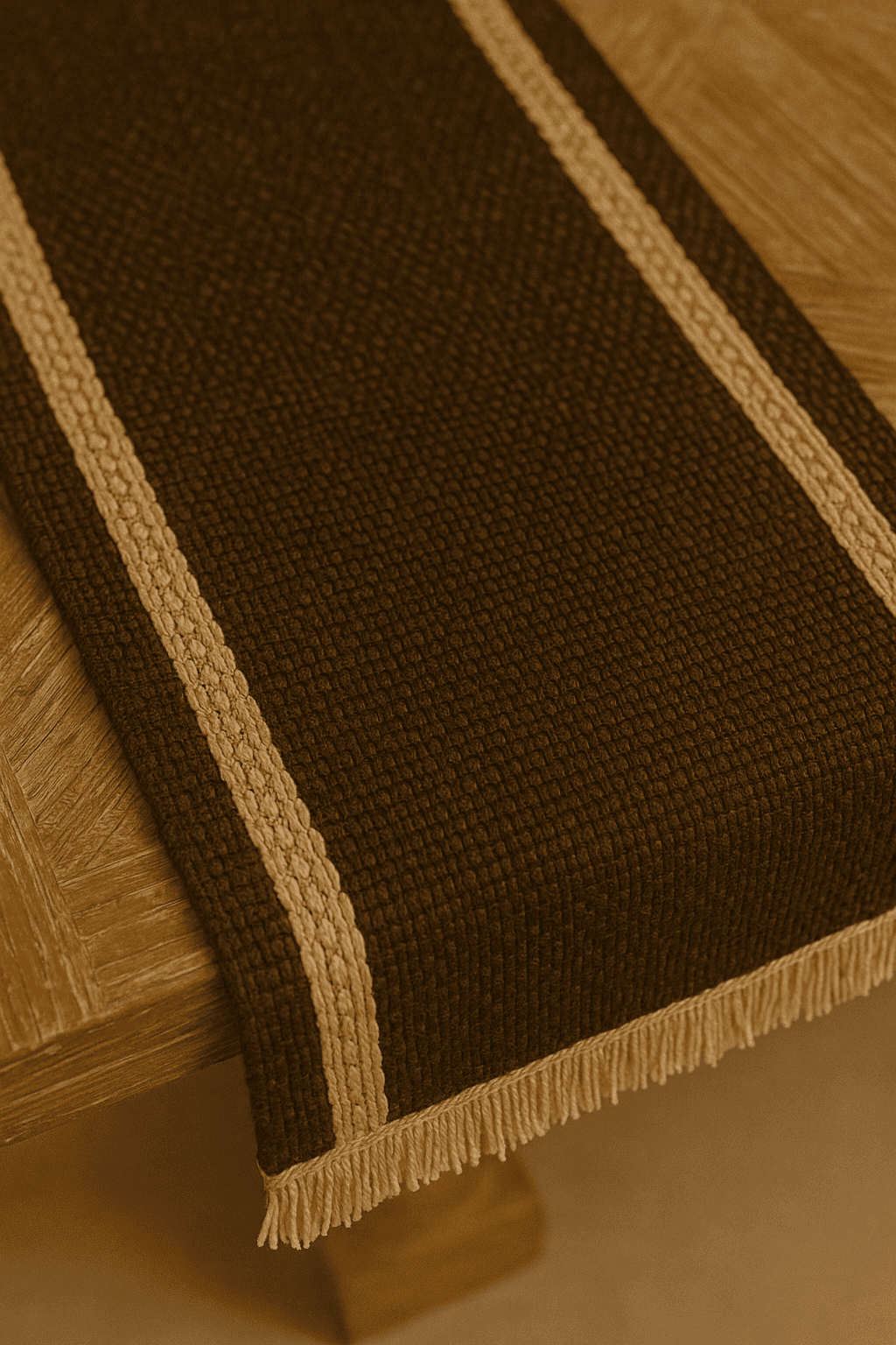Raffia Table Runners – Handmade Natural Dining Decor in Brown - Image 1
